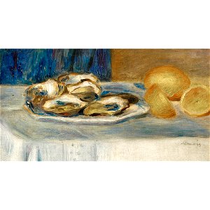Renoir - NATURE MORTE AUX CITRONS ET AUX HUÏTRES, circa 1900