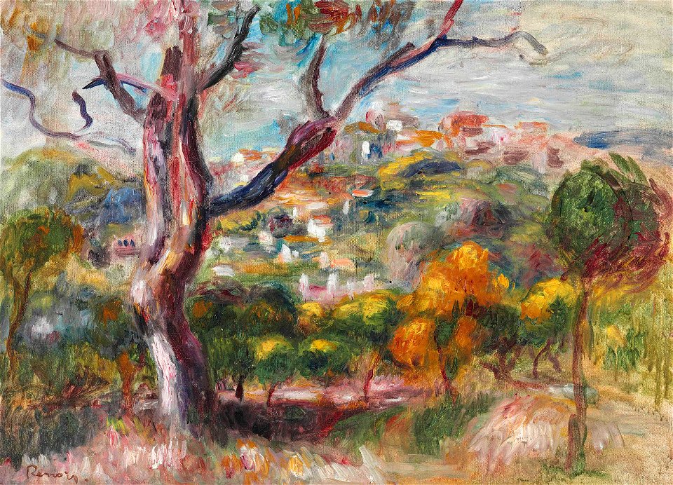Renoir - Paysage de Cagnes, 1915, 43 x 56 cm