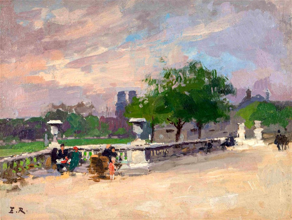 The Luxembourg Gardens by Jules Ernest Renoux