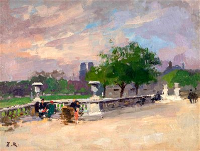 The Luxembourg Gardens by Jules Ernest Renoux