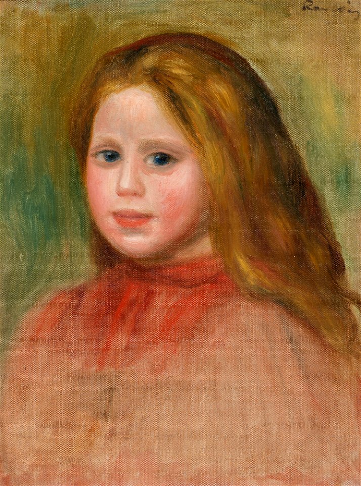 Renoir - PORTRAIT DE JEUNE FILLE, circa 1895