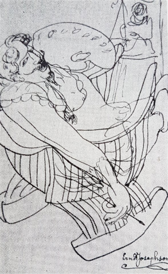 Renässansmålaren självporträtt Ernst Josephson
