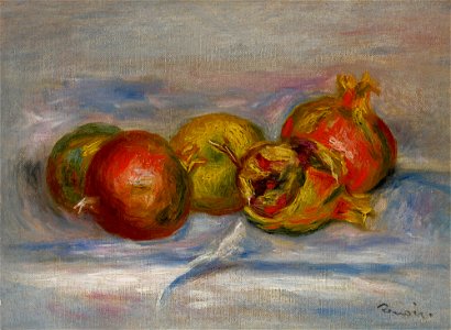 Renoir - NATURE MORTE AUX POMMES ET GRENADE, circa 1910