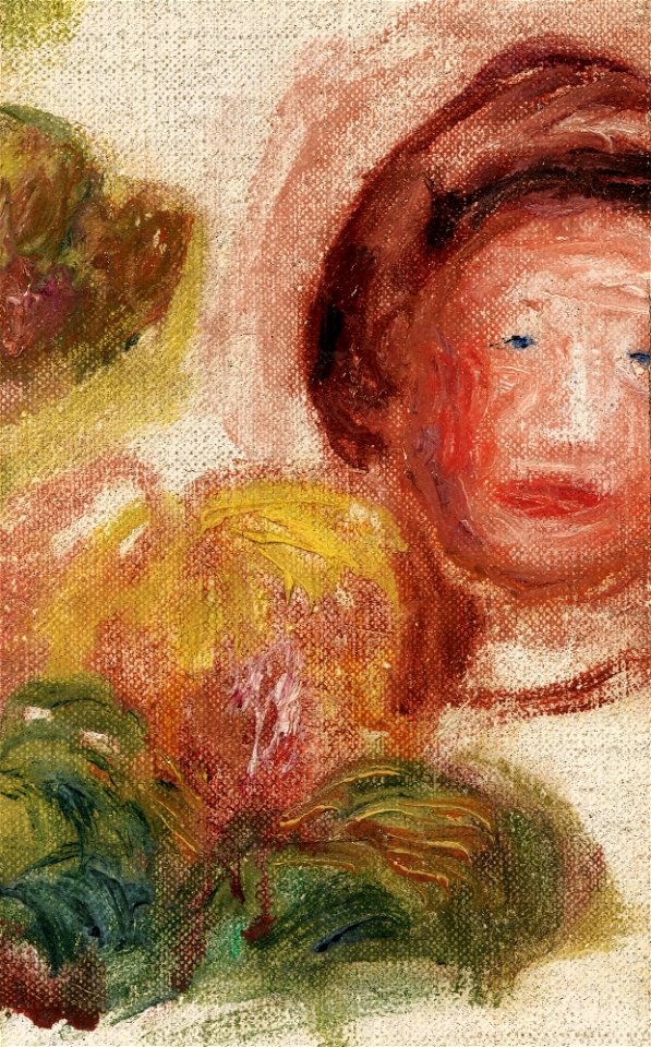 Renoir - TÊTE ET ARBRES, FRAGMENT, 1905