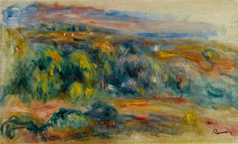 Renoir - PAYSAGE DU MIDI OU ESQUISSE DE PAYSAGE, circa 1908-10