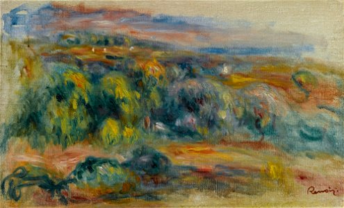 Renoir - PAYSAGE DU MIDI OU ESQUISSE DE PAYSAGE, circa 1908-10