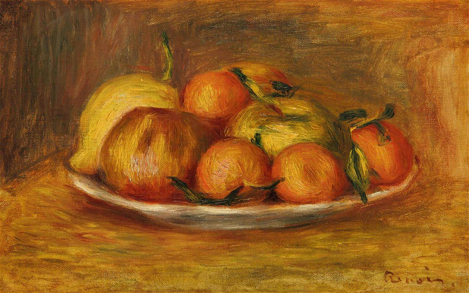 Renoir - Nature morte aux pommes, mandarines et citron, 1911