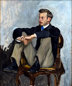 Renoir by Bazille. Free illustration for personal and commercial use.