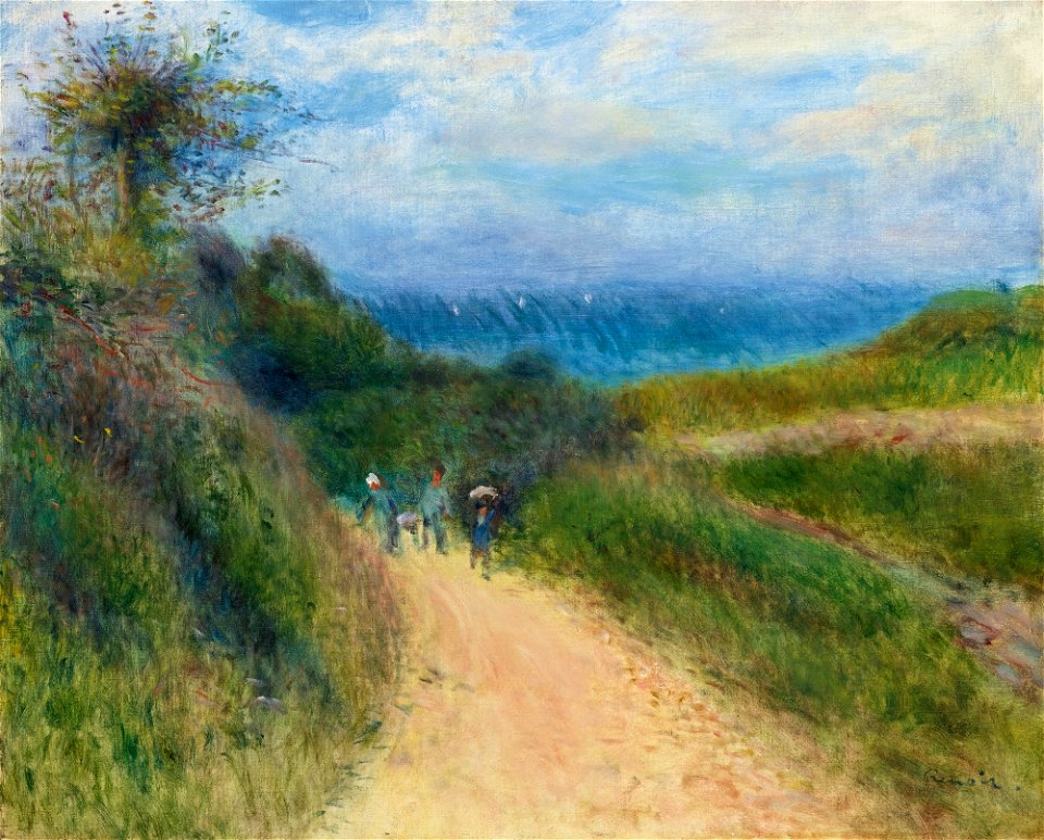 Renoir - ROUTE À BERNEVAL, circa 1880