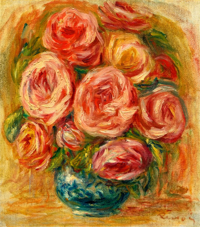 Renoir - VASE DE ROSES
