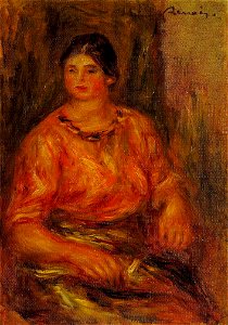 Renoir - woman-in-a-red-blouse-1914.jpg!PinterestLarge. Free illustration for personal and commercial use.