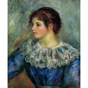 Renoir - PORTRAIT EN BUSTE DE JEUNE FILLE, circa 1893