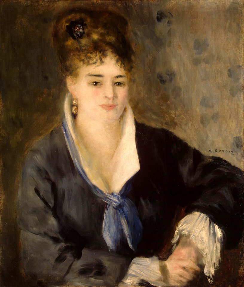 Woman in Black by Pierre-Auguste Renoir
