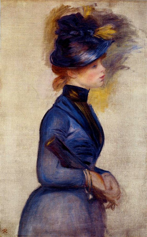 Renoir - young-woman-in-bright-blue-at-the-conservatory-1877.jpg!PinterestLarge