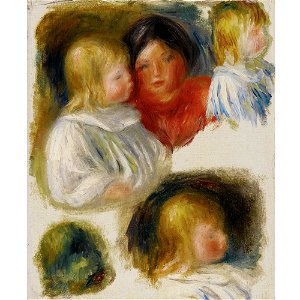 Renoir - ÉTUDE DE FEMME ET ENFANTS