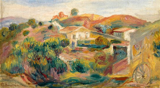 Renoir - PAYSAGE AVEC MAISONS, circa 1911