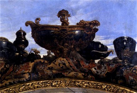 René-Antoine Houasse - Precious Vessels (detail of the ceiling) - WGA11745
