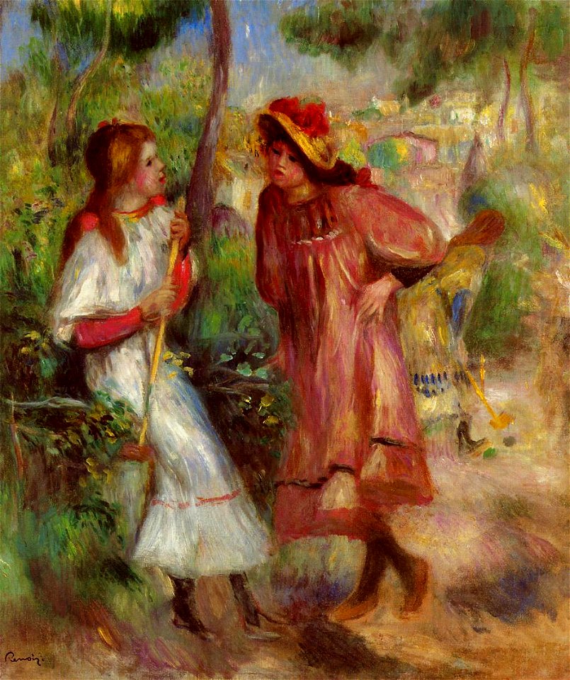Renoir - two-girls-in-the-garden-at-montmartre-1895.jpg!PinterestLarge