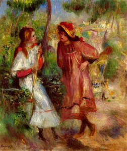 Renoir - two-girls-in-the-garden-at-montmartre-1895.jpg!PinterestLarge