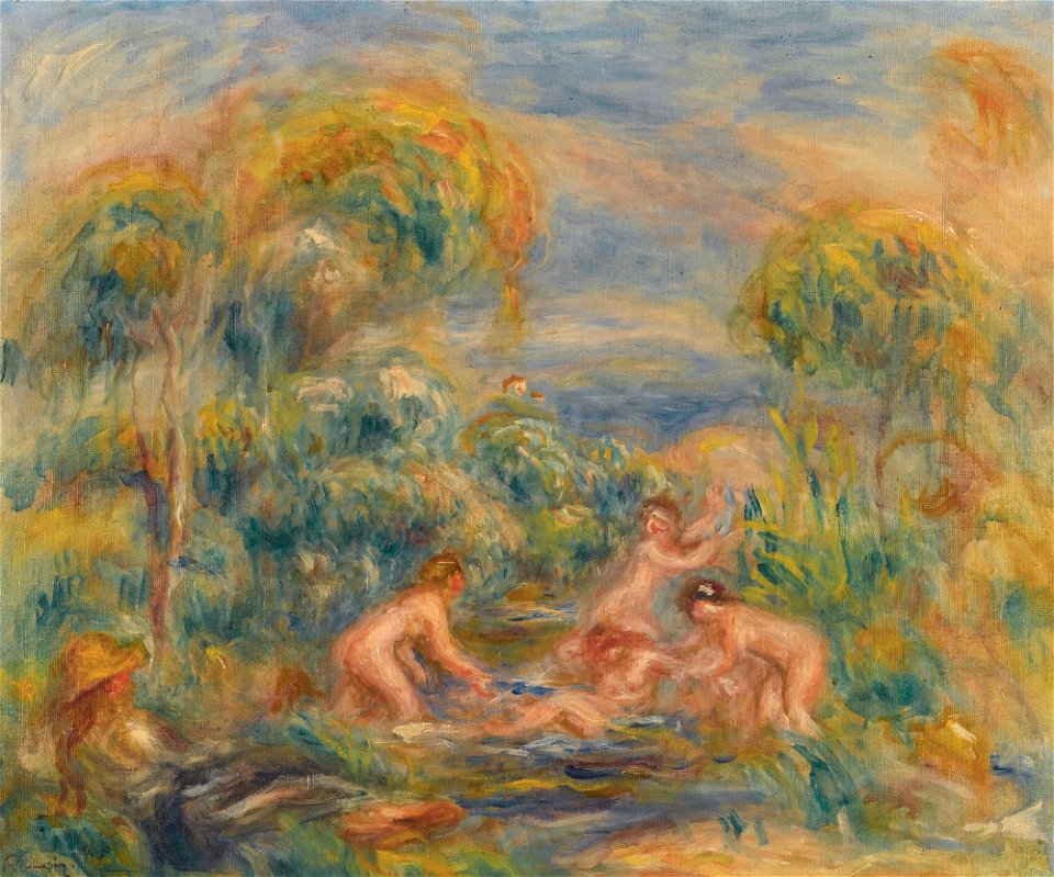 Renoir - ÉTUDE DE BAIGNEUSES, circa 1915