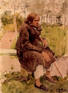 Repin Hunchback watercolor study 1880 grm