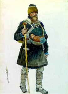 Repin A pilgrim watercolor study 1881 gtg