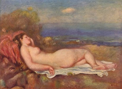 Pierre-Auguste Renoir - Sleeping by the sea