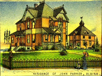Residence of John Parker, Albina (Clohessy and Strengele, 1890)