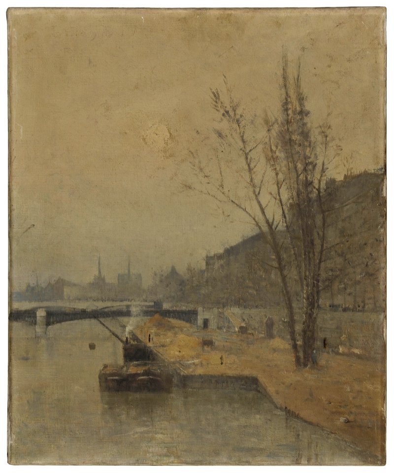 René Billotte - Esquisse pour la galerie des Tourelles nord de l'Hôtel de Ville de Paris , La Seine au pont de Solférino - PPP3872 - Musée des Beaux-Arts de la ville de Paris
