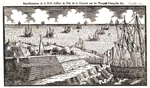 Representation de l assaut de la Grenade 4 juillet 1779