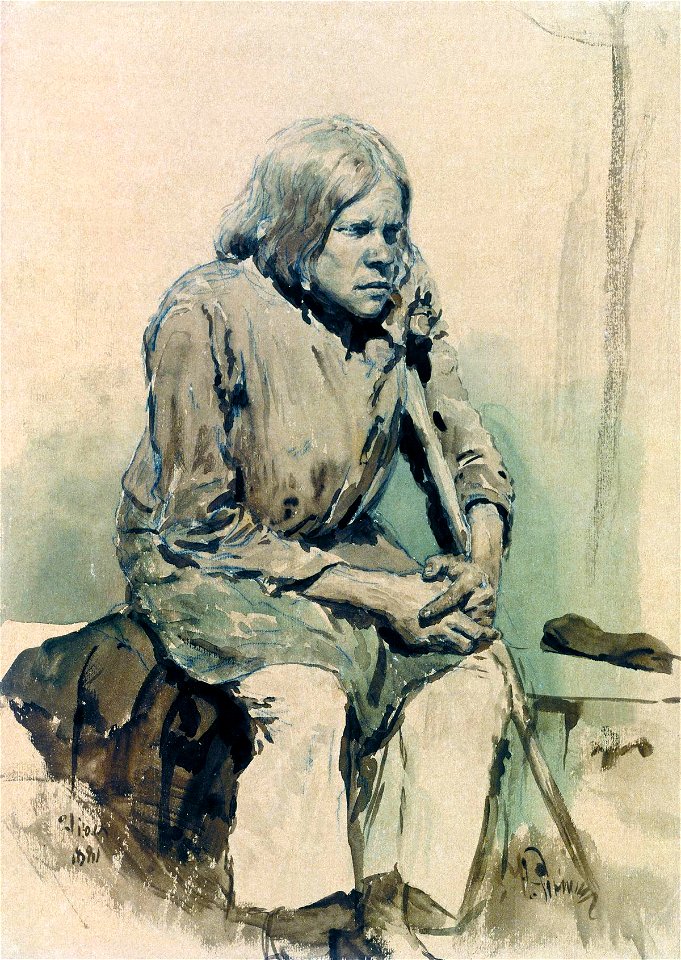 Repin Hunchback sepia study 1881 gtg