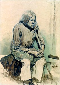 Repin Hunchback sepia study 1881 gtg