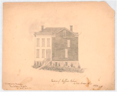 Residence of Stafford Palmer, No. 298 Genesee Street Utica N.Y. - drawn from memory James U. Palmer, Buffalo. No. 27 March 1842. LCCN2016648655