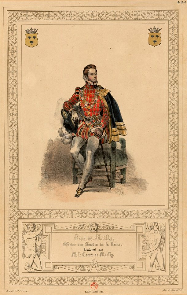 René de Mailly, Officier des Gardes de la Reine représenté par M. le Comte de Mailly