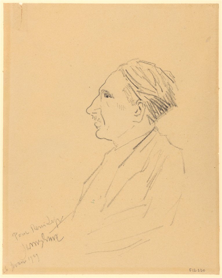 René Lyr, drawing by James Ensor, Prints Department, Royal Library of Belgium, F. 12130