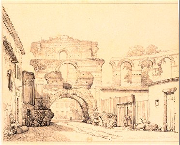 Restes de l'amphithéatre de Bordeaux (Claude-Félix-Théodore d'Aligny)