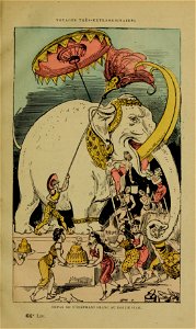 Repas de l'éléphant blanc au roi de Siam