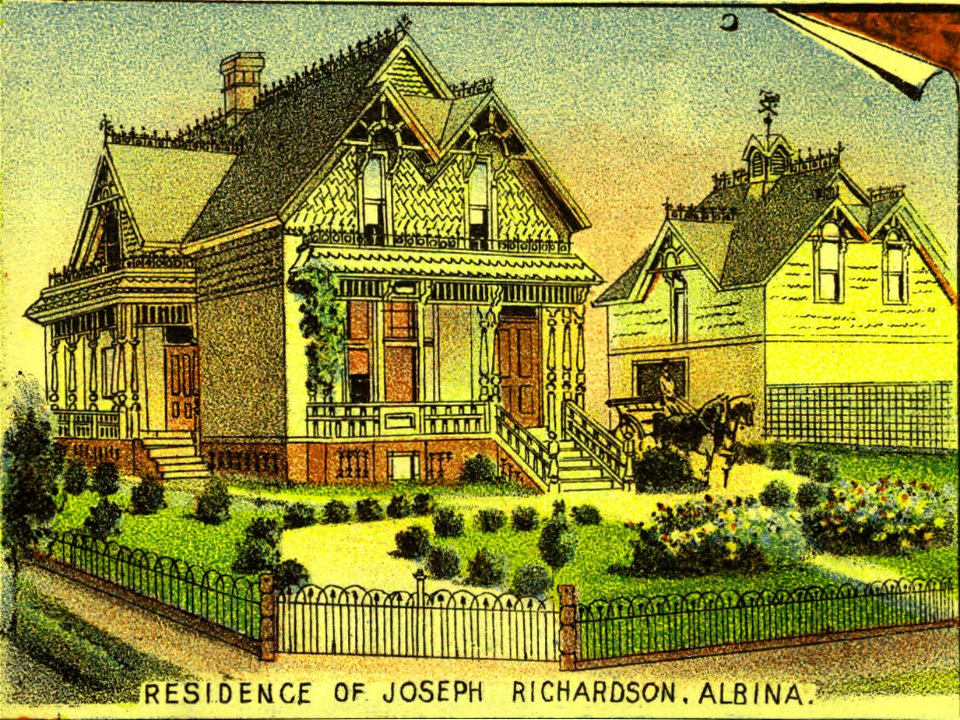 Residence of Joseph Richardson, Albina (Clohessy and Strengele, 1890)