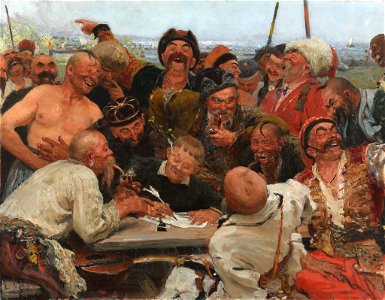 Reply of the Zaporozhian Cossacks (sketch, 1880-90, GTG) 2