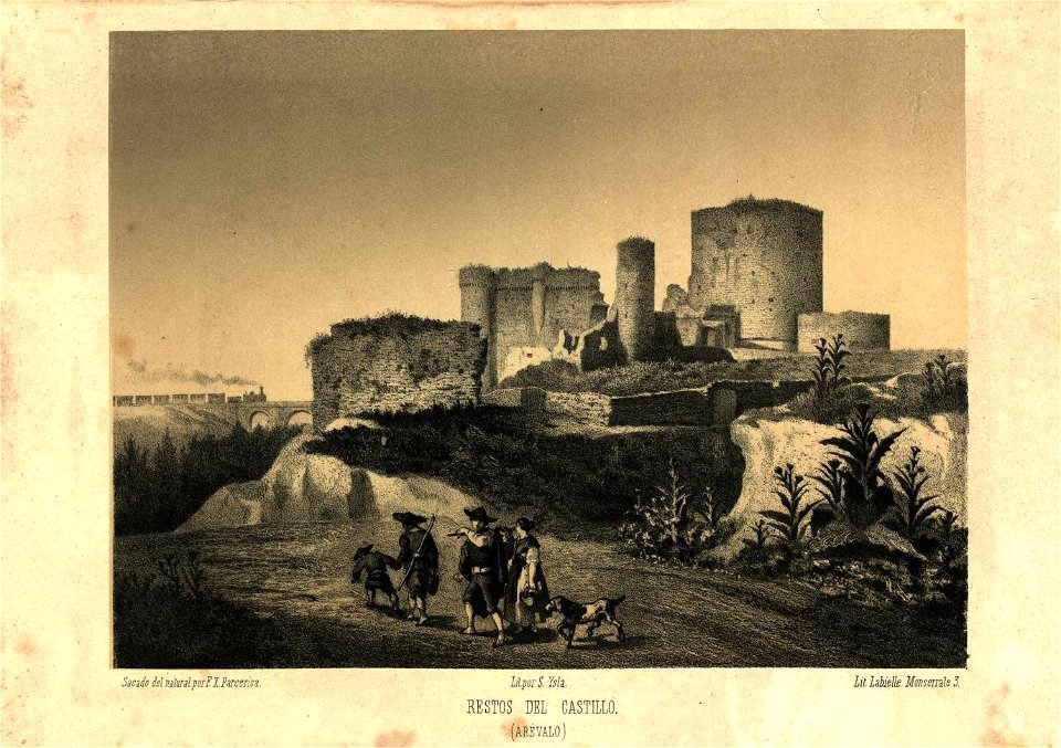 Restos del Castillo (Arévalo) (1865) - Parcerisa, F. J. (1803-1875)
