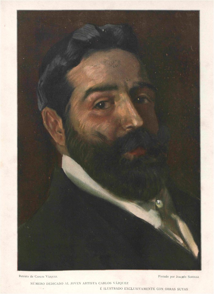 Retrato de Carlos Vázquez, en Álbum Salón, pintado por Sorolla, p 48, 1905