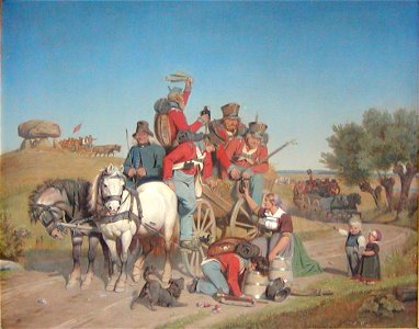 Reservesoldater fra 1848 på marschen