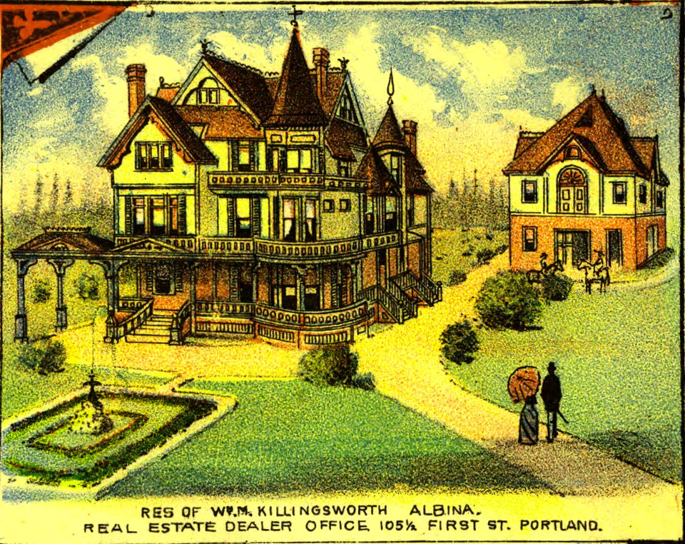 Residence of William M. Killingsworth, Albina (Clohessy and Strengele, 1890)