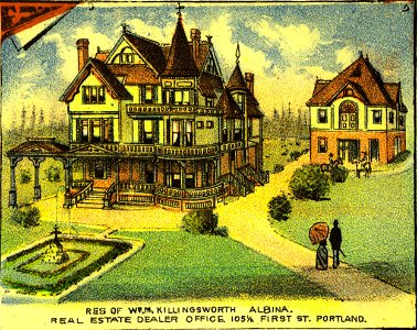 Residence of William M. Killingsworth, Albina (Clohessy and Strengele, 1890)