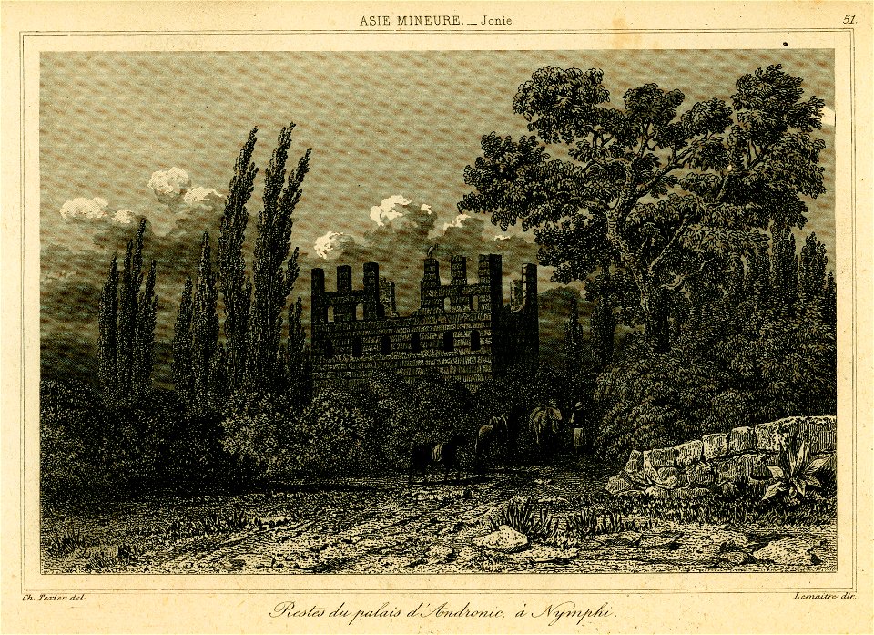 Restes du palais de Andronic à Nymphi - Texier Charles Félix Marie - 1882