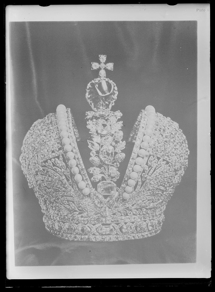 Repro ryska kejsarkronan, ur Russia's treasure of diamonds and precious stones, Part 1, Moskwa 1925 - Livrustkammaren - 26452