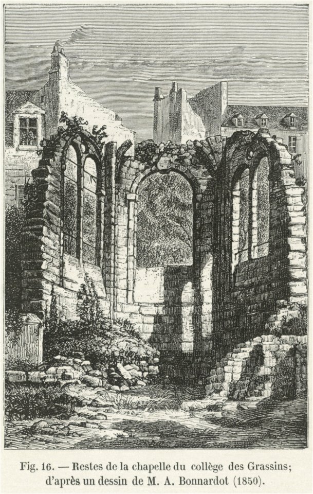 Restes de la chapelle du collège des Grassins