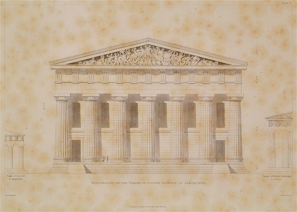 Restoration of the temple of Jupiter Olympius at Agrigentum - Cockerell Charles Robert & Kinnard William & Donaldson Thomas Leverton & Jenkins William & Railton William - 1830