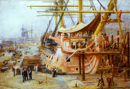 Restoring HMS Victory, by William Lionel Wyllie