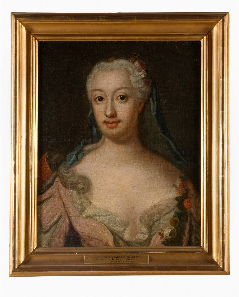 Reuterholm, okänd kvinnlig medlem av släkten (Lorens Pasch d.ä.) - Nationalmuseum - 38894